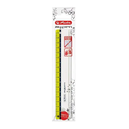 Herlitz Lineal my.pen 17 cm, lemon