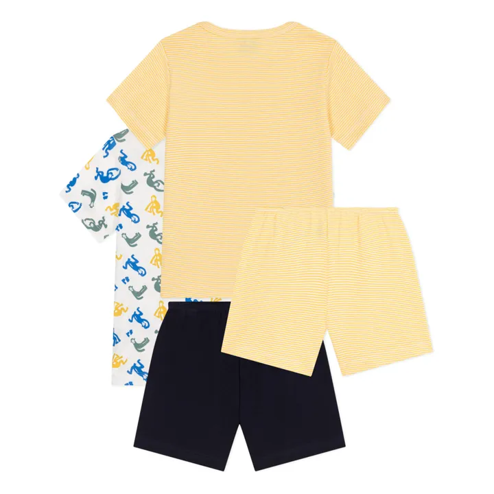 Petit Bateau Lot 2 Pyjama Shorts Ouistiti | Jaune