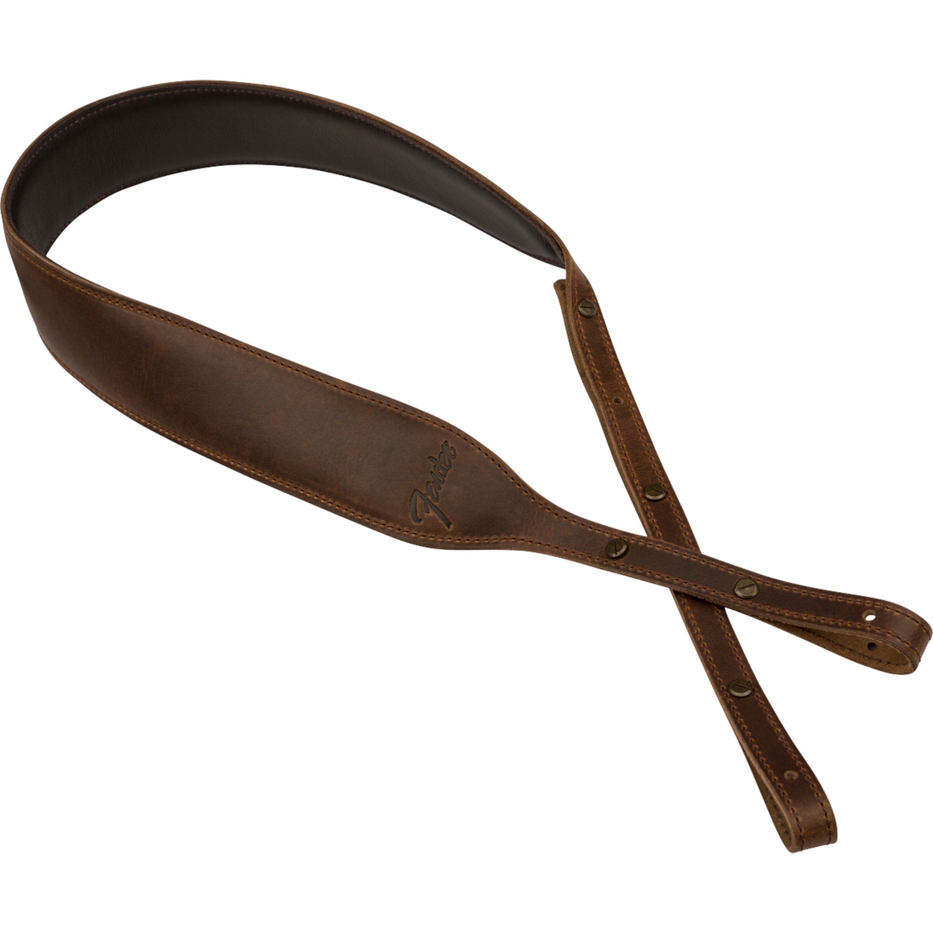 Fender Paramount Banjo Leather Strap bruin
