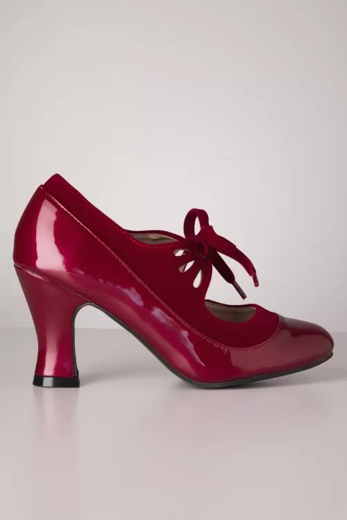 Banned Retro Bertie Art-Deco pumps in bordeauxrood
