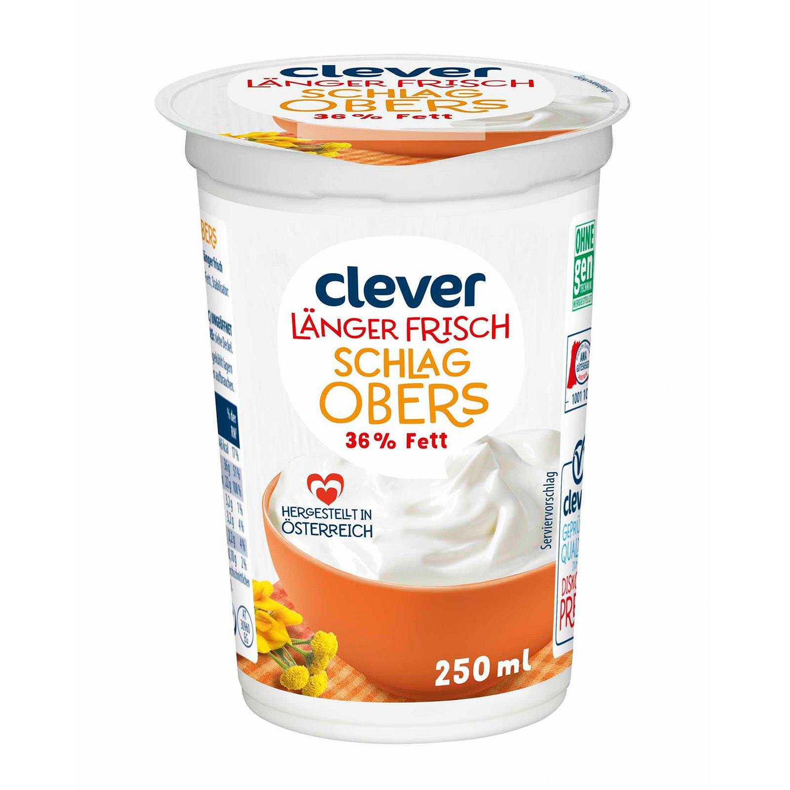 Clever Schlagobers 36% länger frisch