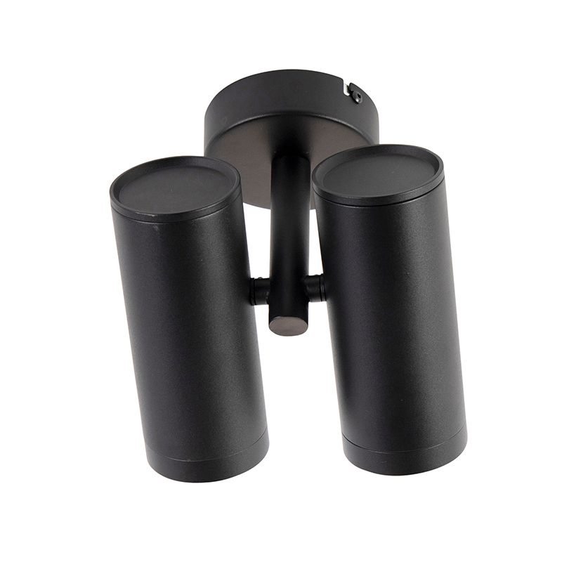 Design spot zwart 2-lichts - Scopio Honey
