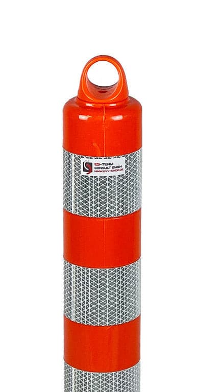 stuks kettingoogschroeven voor flexibele paaltjes of kettingpalen, schroefoog / oranje