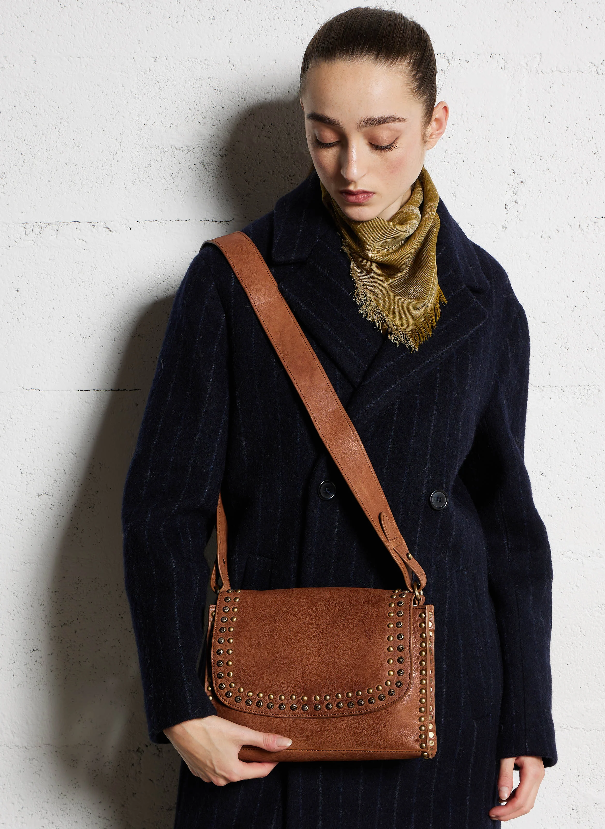 GASPARD - Sac besace en cuir | Beige
