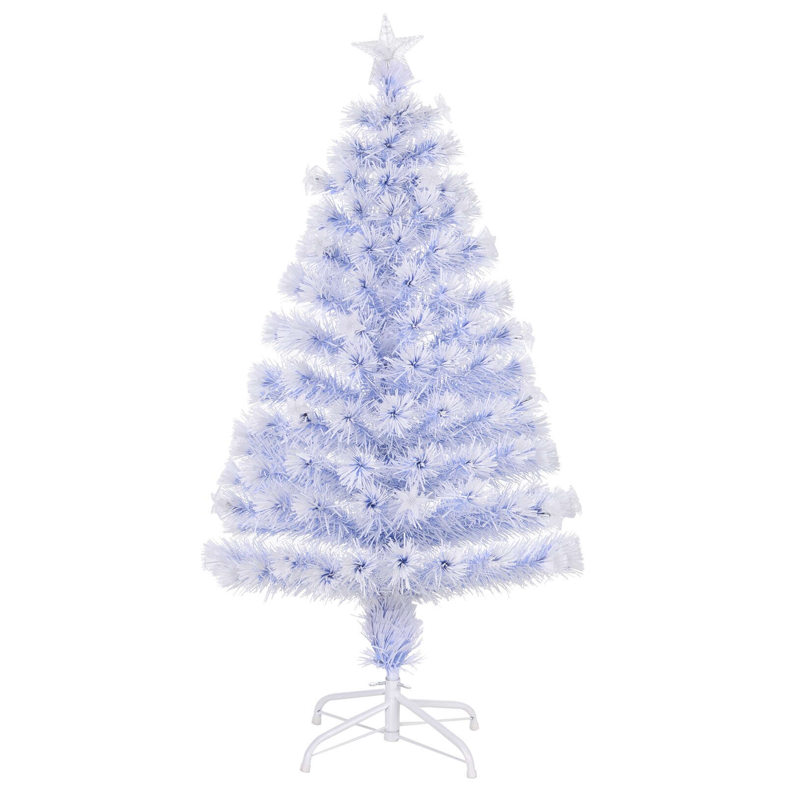HOMCOM Künstlicher Weihnachtsbaum mit LED Sternen bunt Ø60 x 120H cm