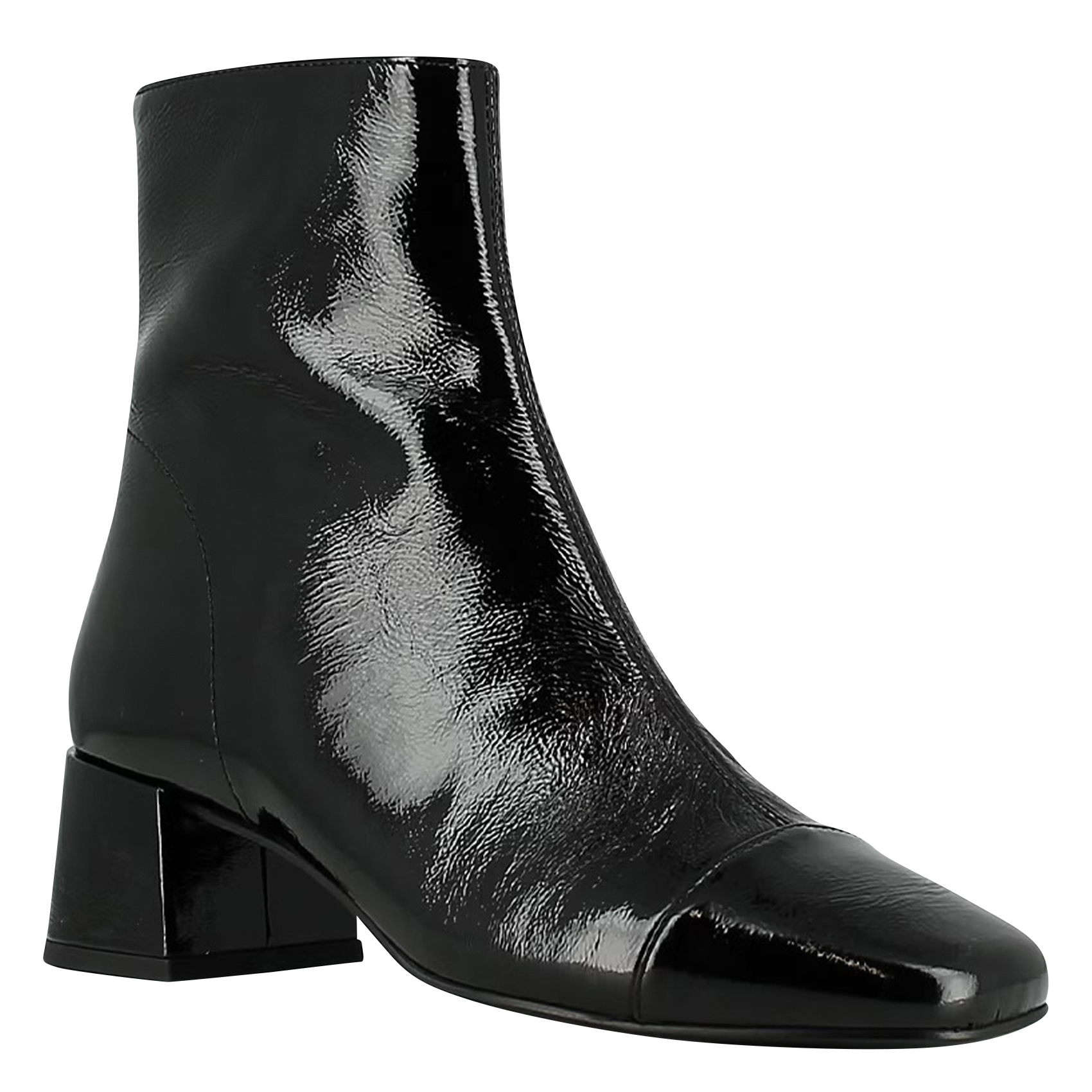 DOMENICA - Bottines en cuir vernis | Noir