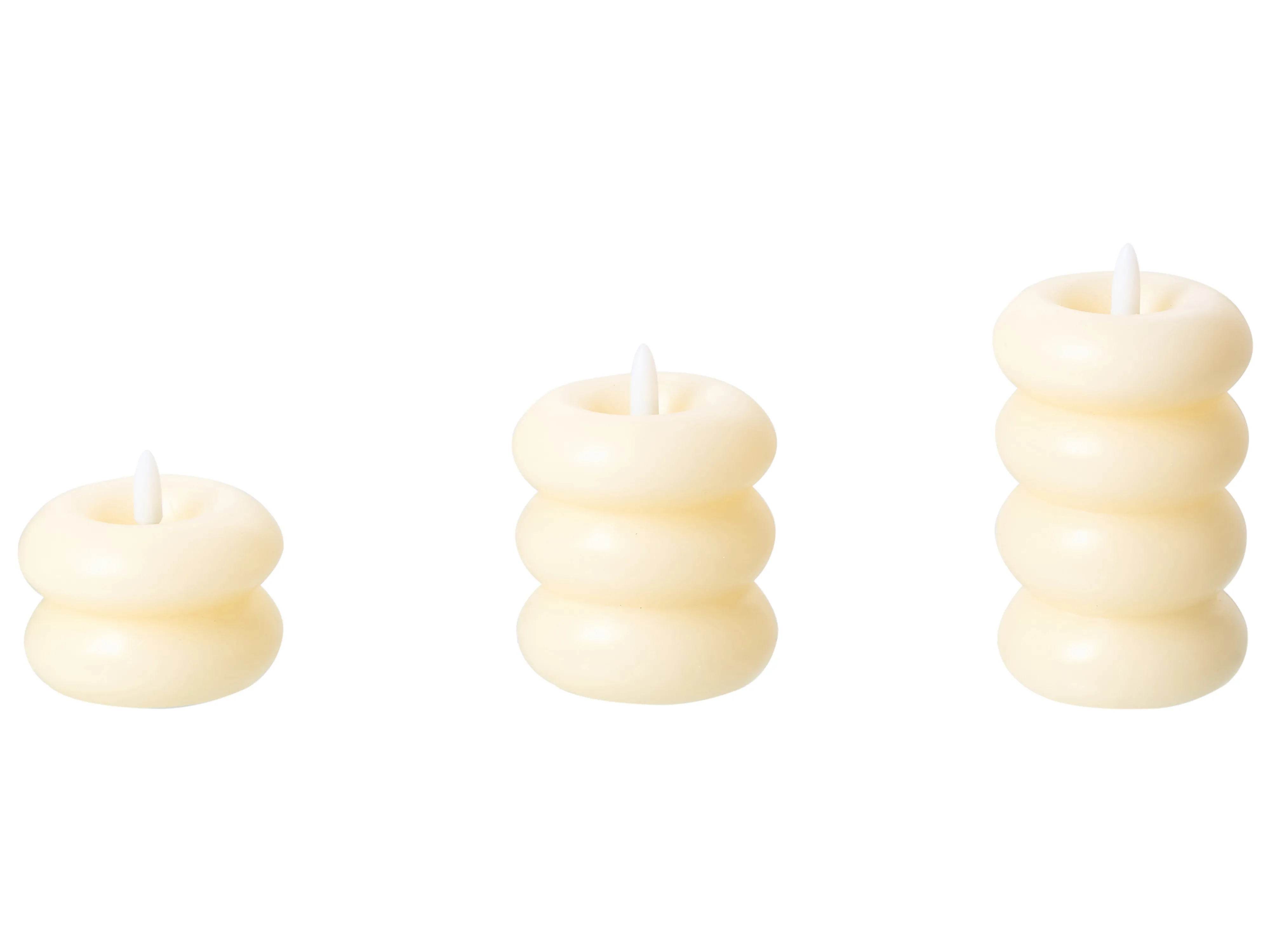 Set van 3 LED kaarsen ETERNIS 5/8/11 cm Gebroken wit