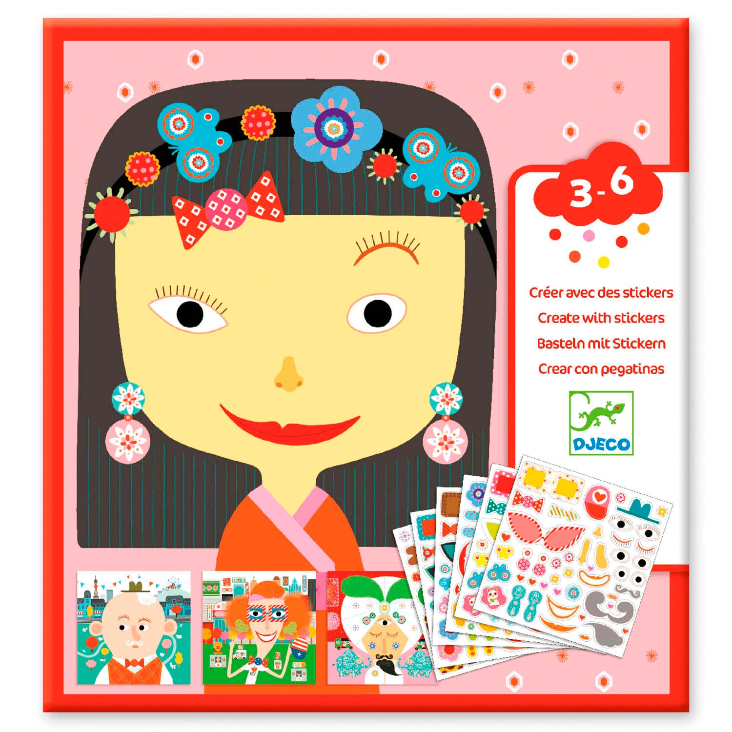 Djeco Stickers Gezichten Versieren