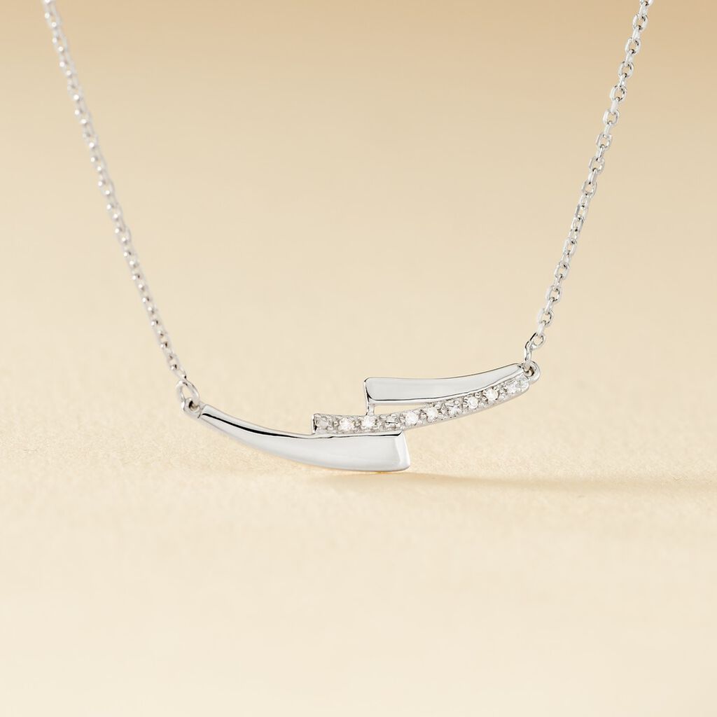 Collier Ainhoa Or Blanc Diamant
