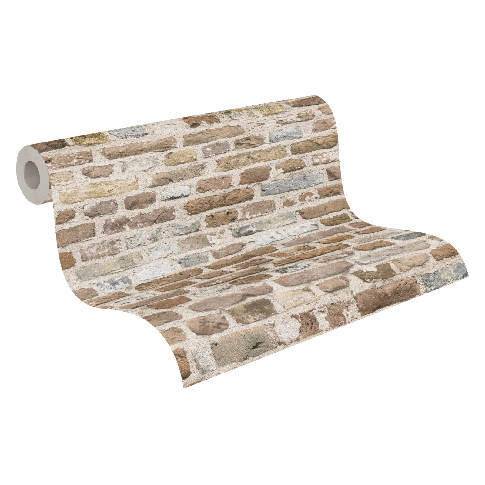 A.S. Creation Vliestapete BRICKS & STONES - braun-beige - Steinoptik - 10 Meter