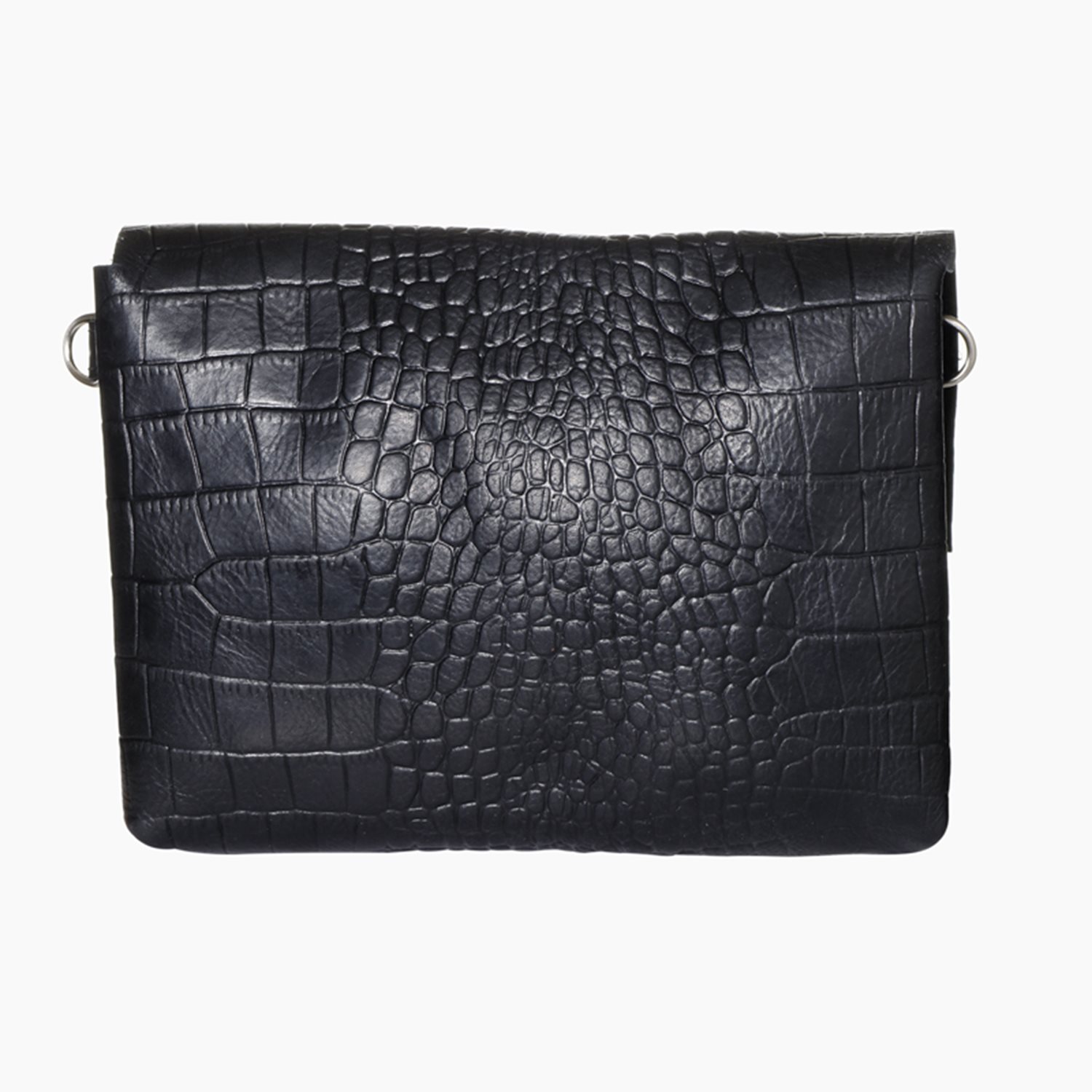 Mozz Luieretui Crossbody croco zwart