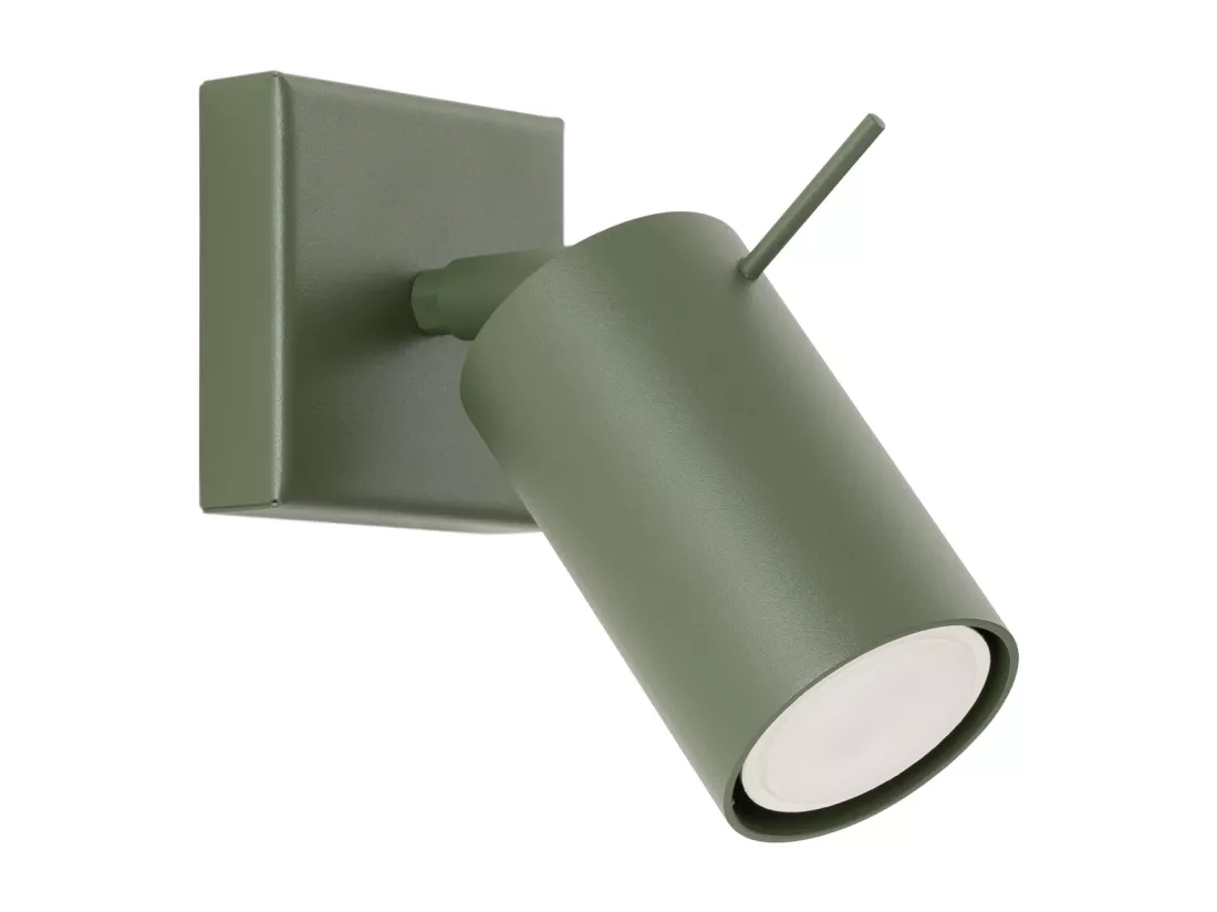 Applique Ring moderne en acier - 1 sources lumineuses - L.8 x H.8 cm - vert olive