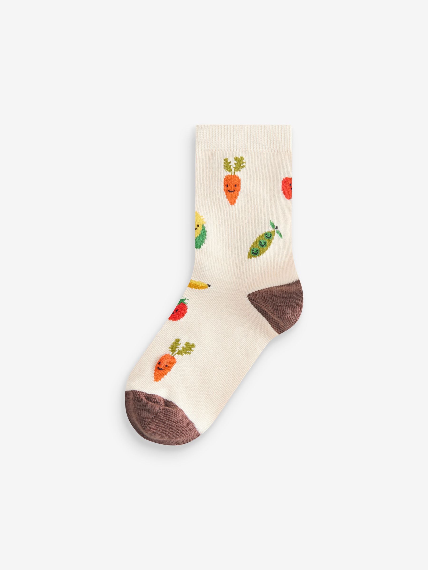 Fruit- en groentenprints - Verpakking van 5 paar sokken met rijke print