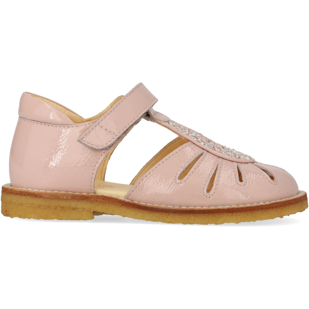 Køb Angulus Rosebud/Rosebud Glitter Sandal Med Dråbedetalje I Funklende Glitter