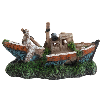 Deep Sea Aquariumdekoration Dampfer 18.3x8.5x10.5cm