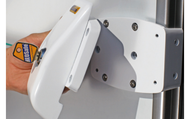 HEOSafe Door Frame Lock Zusatzschloss mit Befestigungsplatte für die Montage an Türrahmen, Serviceklappen und Heckgaragen