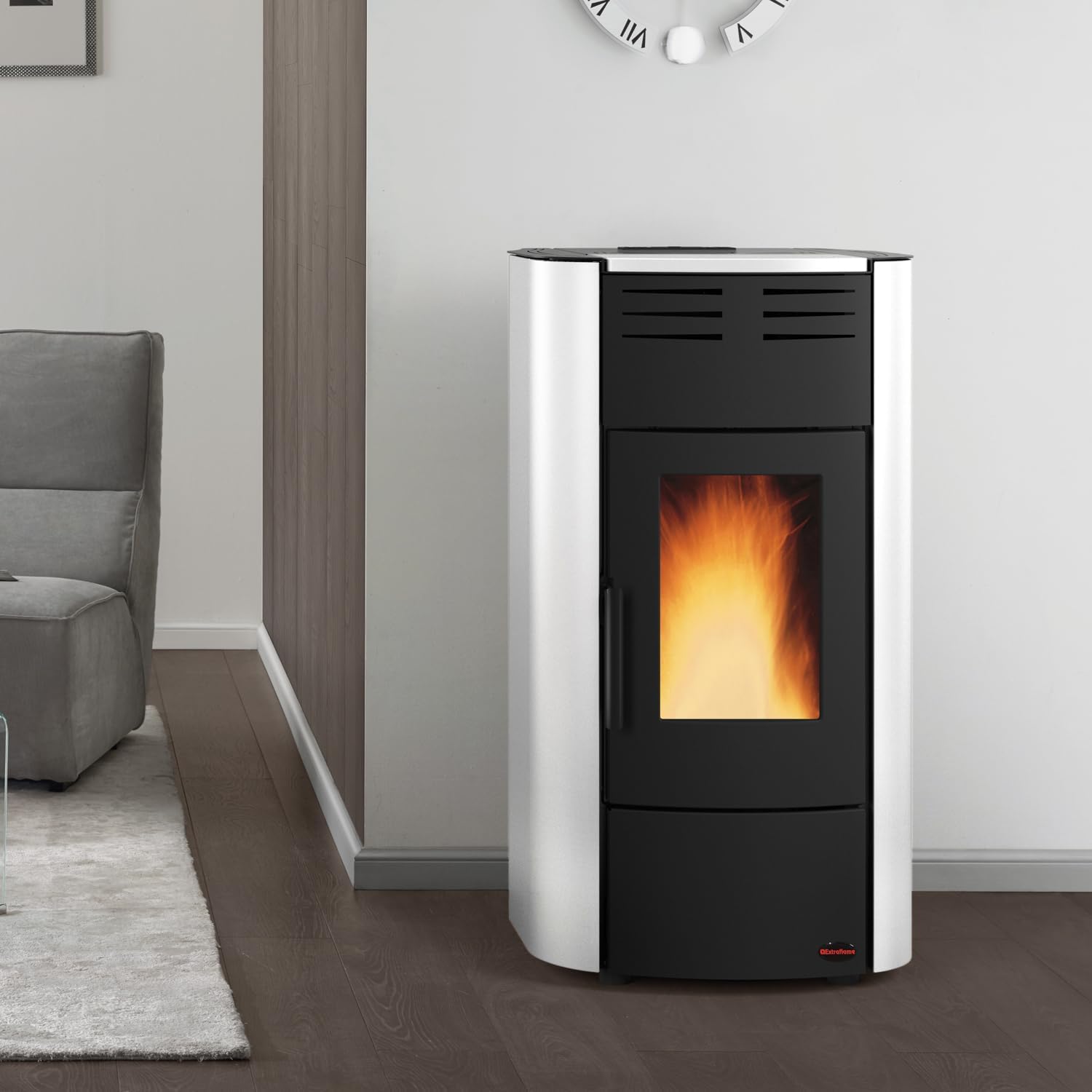 La Nordica-Extraflame Wasserführender Pelletofen Raffaella Idro H15 | Weiß | 18,1 kW