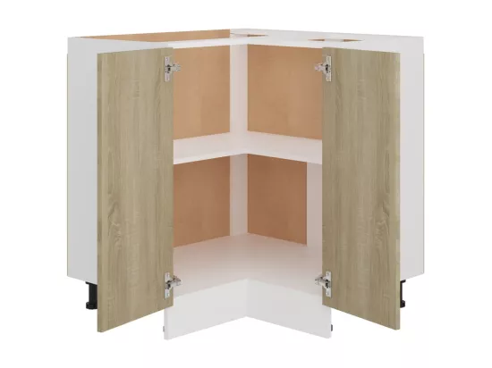 Armoire de plancher d'angle chêne sonoma 75,5x75,5x81,5 cm bois