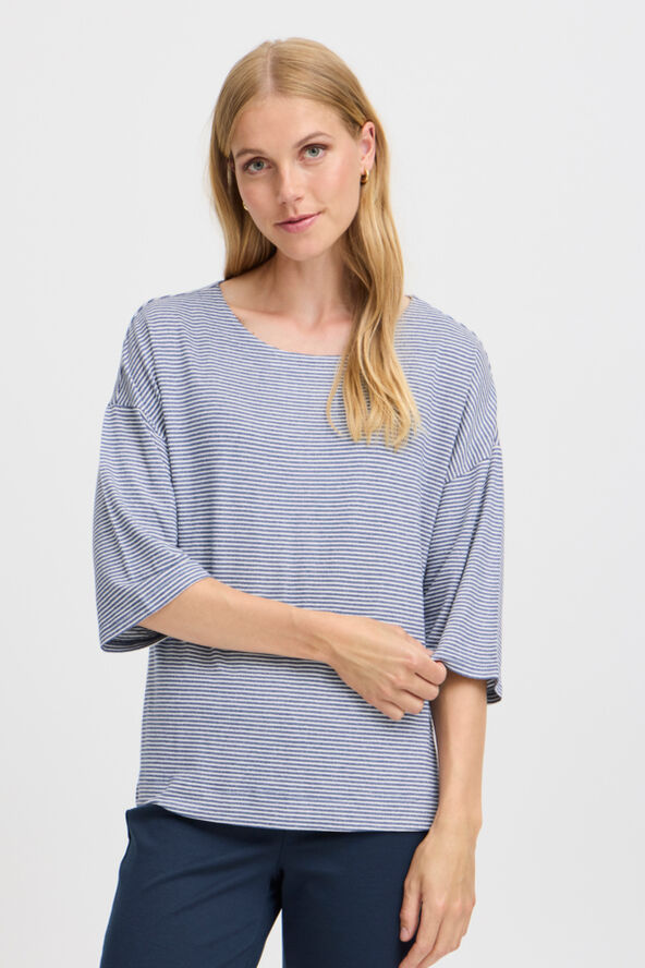 Fransa FRCISCO TEE 1 Vintage indigo mix