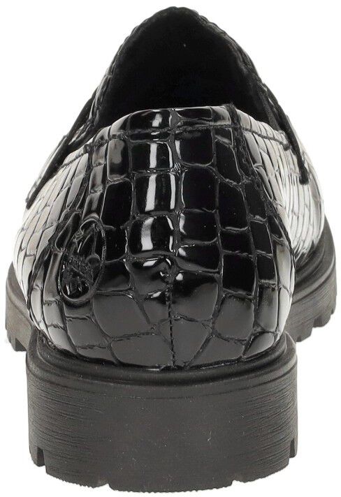 Rieker Mocassin zwart croco lak