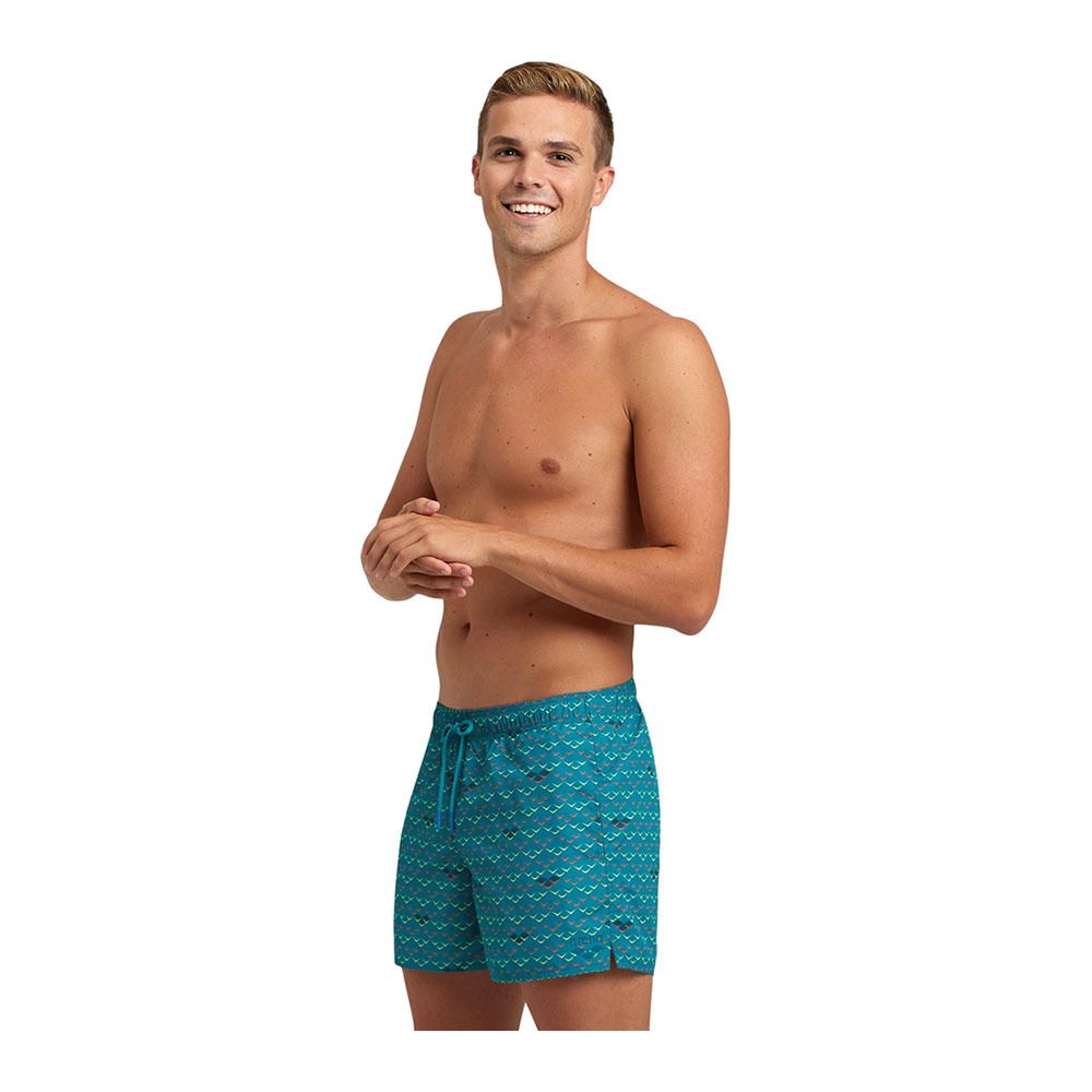 Arena ALLOVER - Short de bain Homme green lake logo