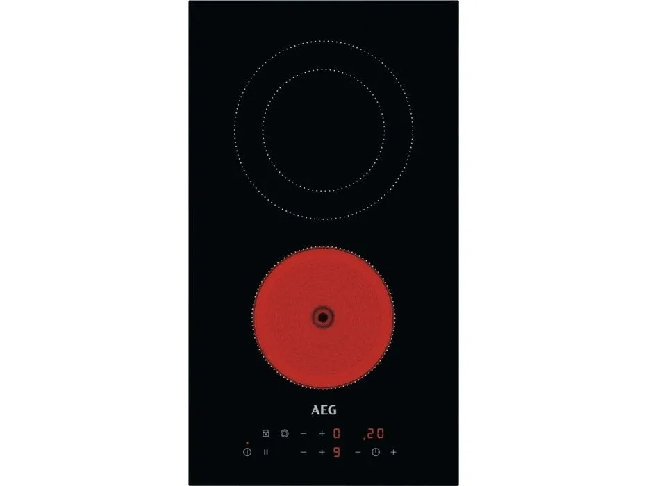 AEG HRB32310CB, Sort, Indbygget, 30 cm, Keramisk, Keramisk, 2 zone(s)