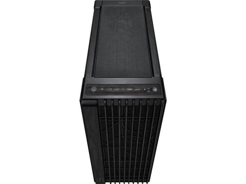 ASUS PC-Gehäuse ProArt PA602 Wood Edition Schwarz Eleganter Mid-Tower Gehäuse mit exzellentem Airflow