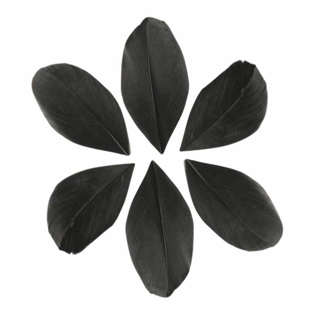 100 plumes coupées - noir 6 cm