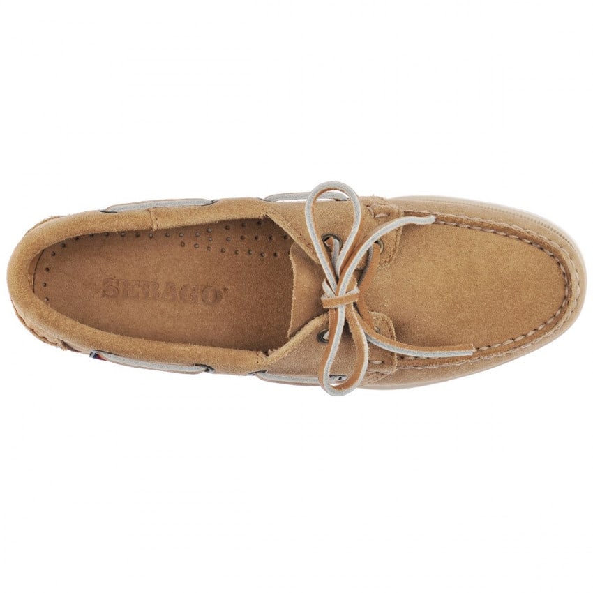DOCKSIDES PORTLAND FLESH OUT Beige Camel-Chaussures bateau pour femme en cuir suede