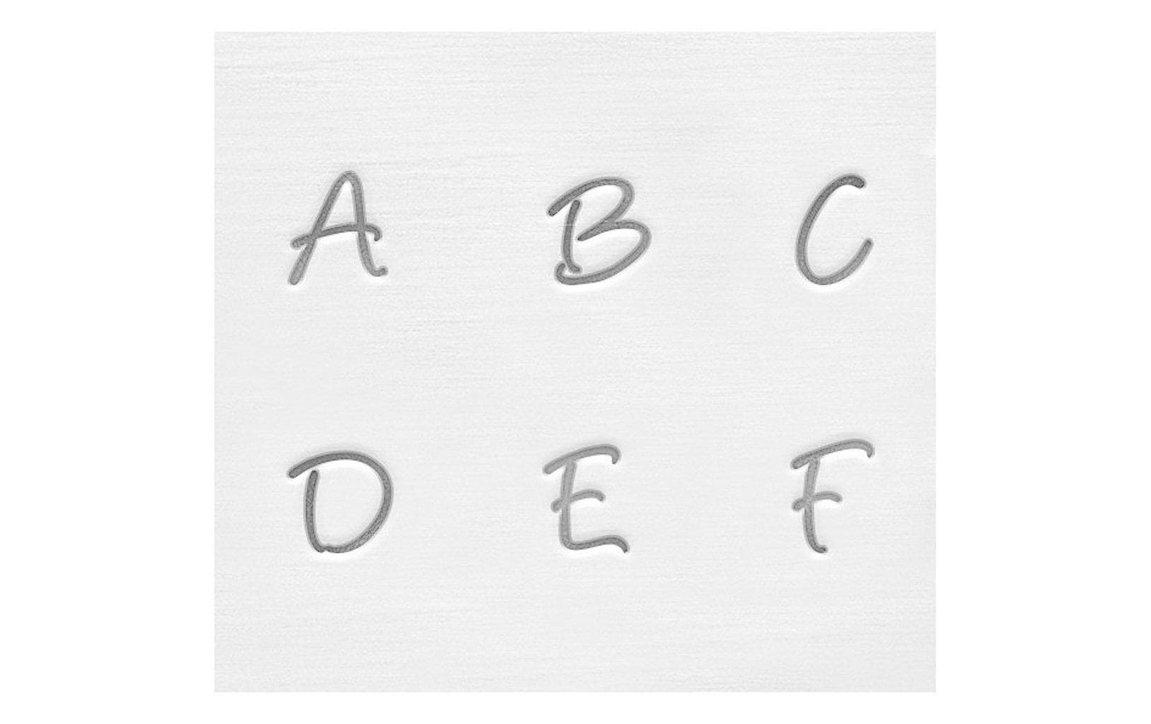 Prägestempel Set 3 mm Grossbuchstaben, 27 StückImpress Art Buchstaben gravieren