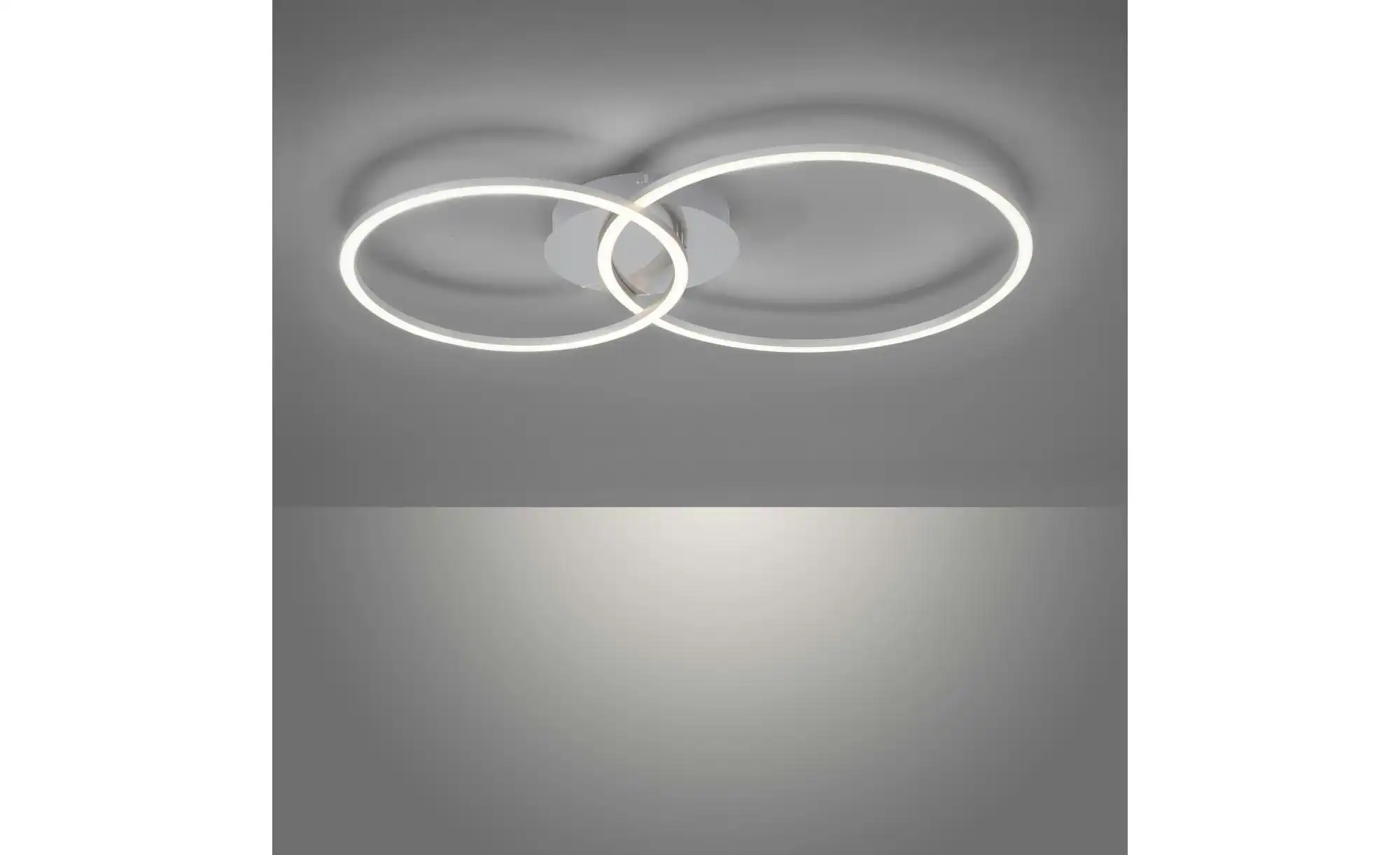 Paul Neuhaus LED-Deckenleuchte, 2-flammig, Nickel-matt ´Kreise´