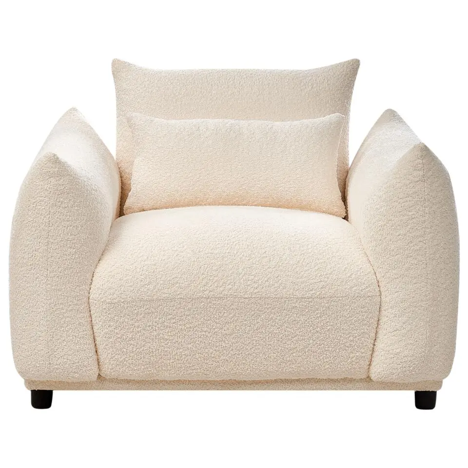 JAMSA - Fauteuil - Wit - Bouclé