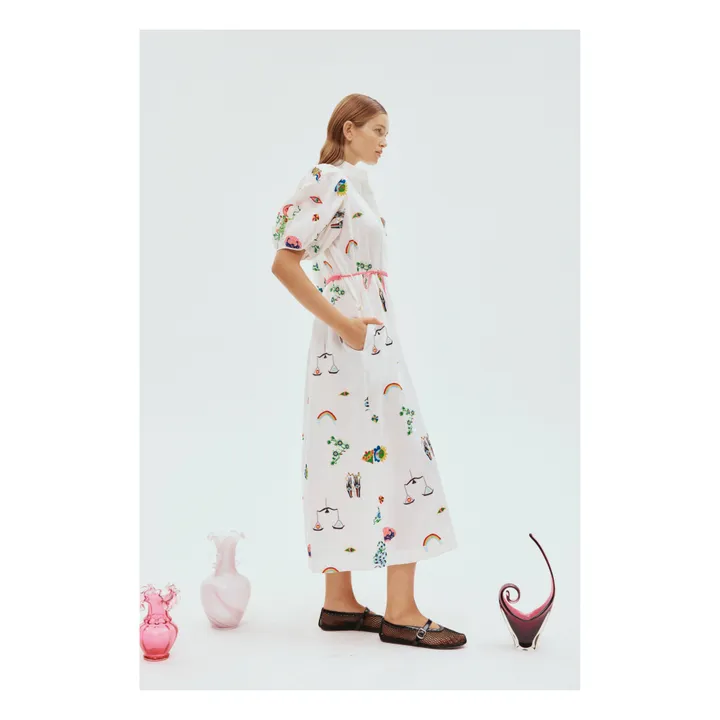 Alémais Robe Brodée Atticus Lin | Crème