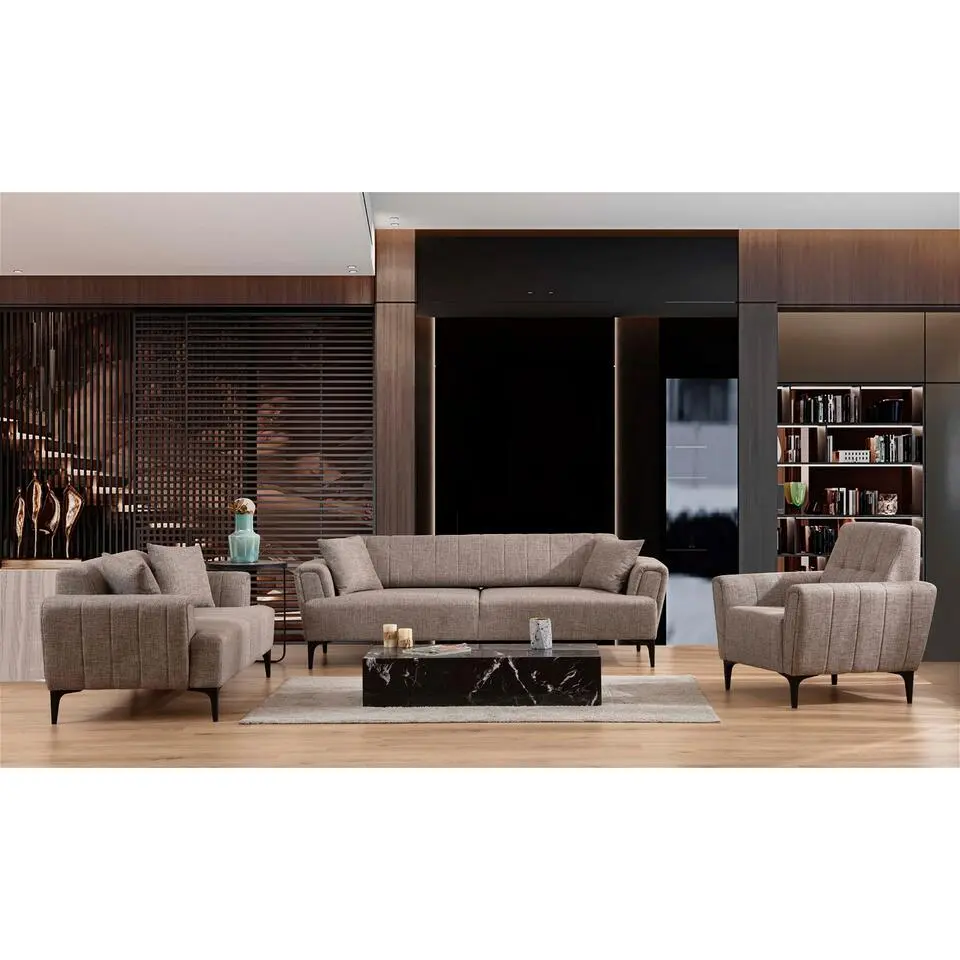 Fauteuil Lichtbruin Stof - Zithoogte 43cm - 90x95x77cm - Hamlet