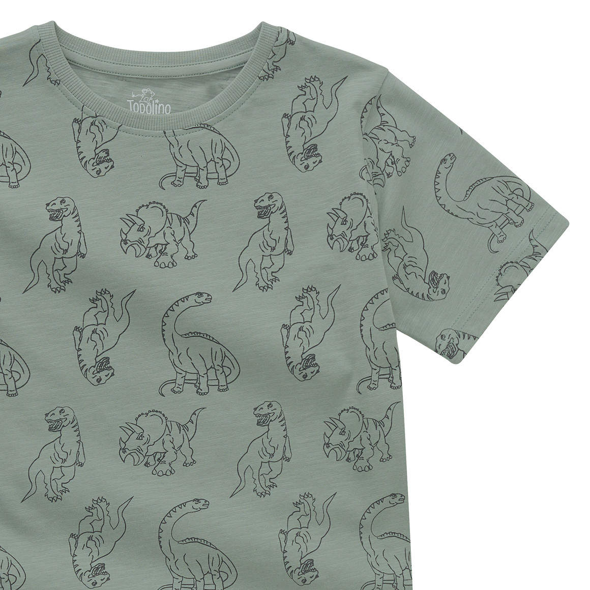 Topolino Jungen T-Shirt mit Dino-Allover salbei