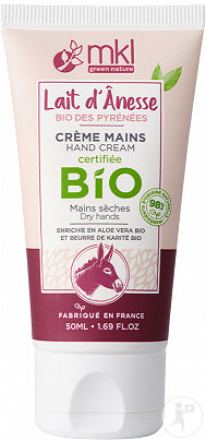 MKL Green Nature Crème Mains Réparatrice Et Nourrissante Avec Lait D'Ânesse Bio 50ml