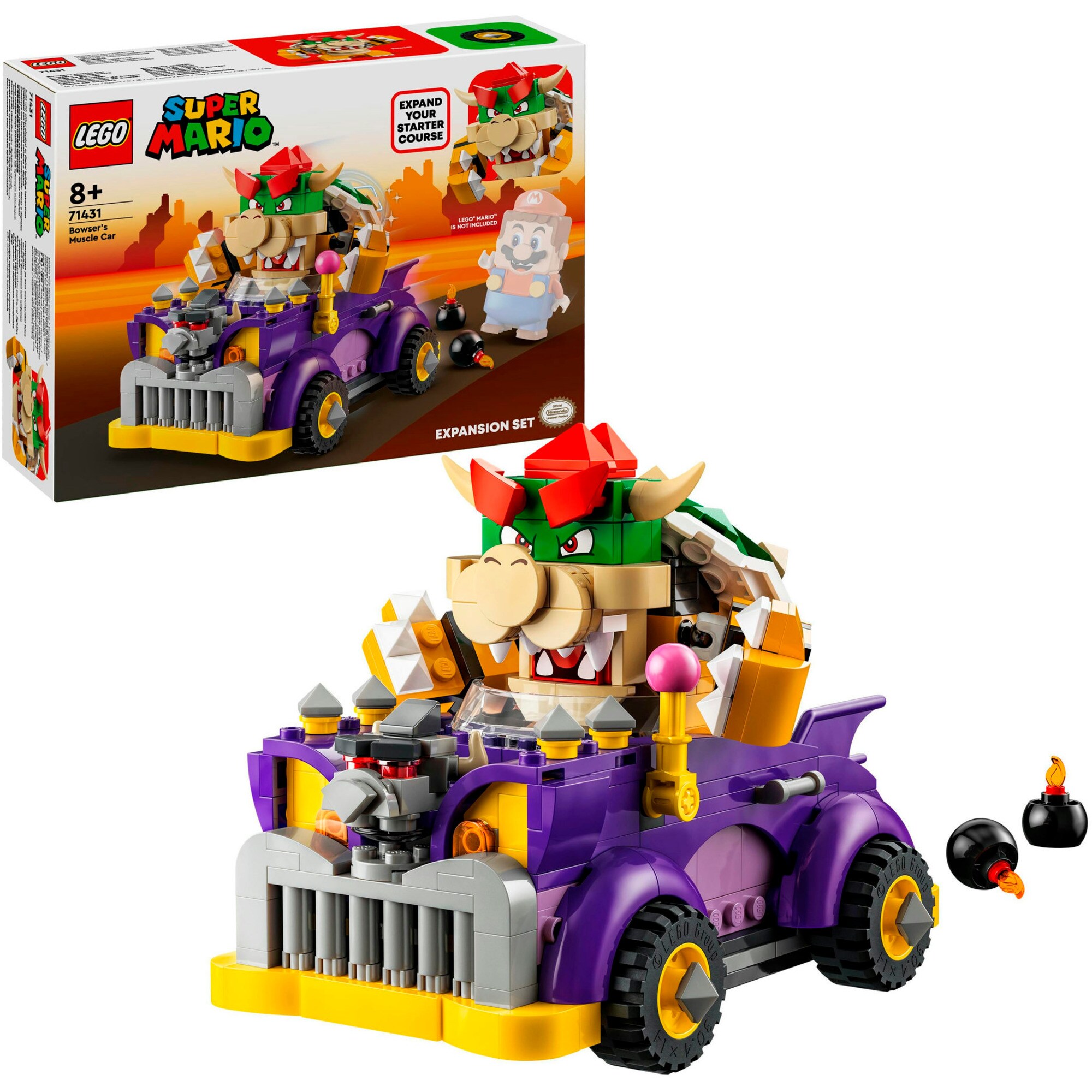 LEGO Konstruktionsspielzeug Super Mario Bowsers Monsterkarre - Erweiterungsset