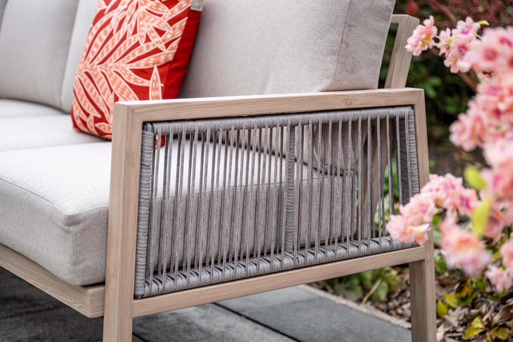 Decala aluminium lounge-dining set - licht eikenlook