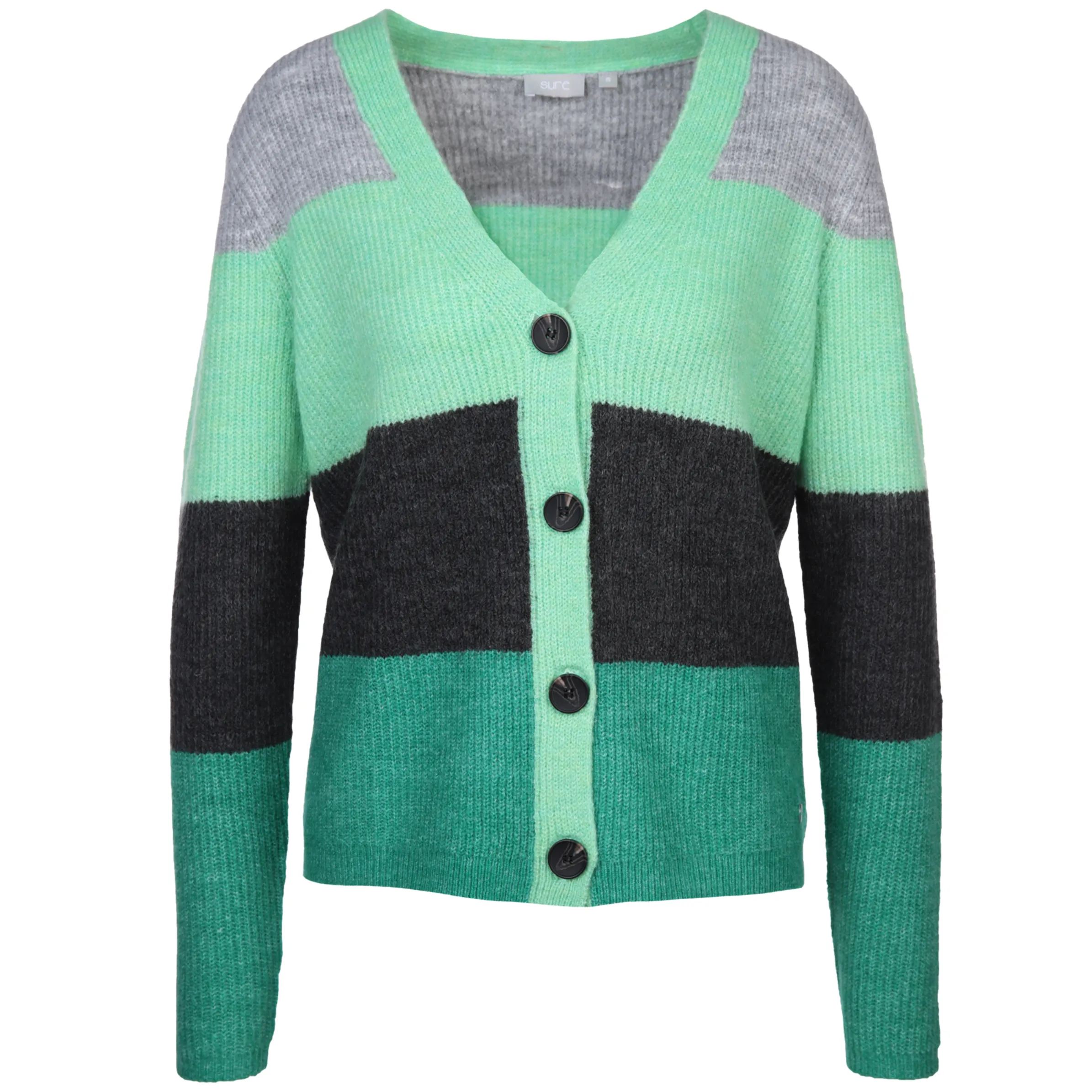 Damen Cardigan im color blocking Style
