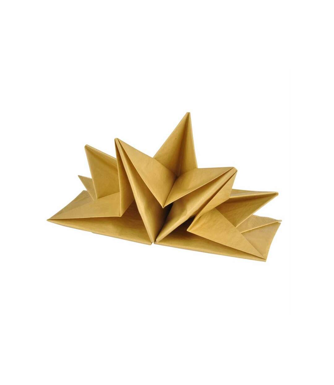 Paris Prix - Lot De 12 Serviettes En Papier pré Pliées 40x60cm Or