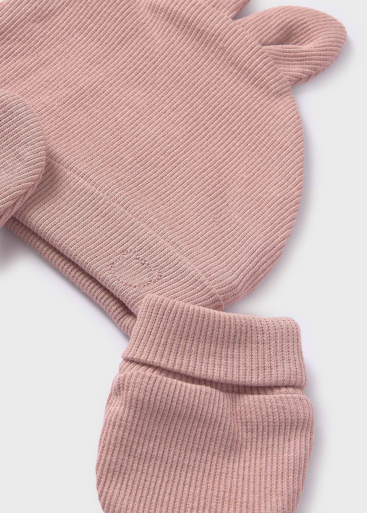 Conjunto de gorro e luvas para bebê Better Cotton