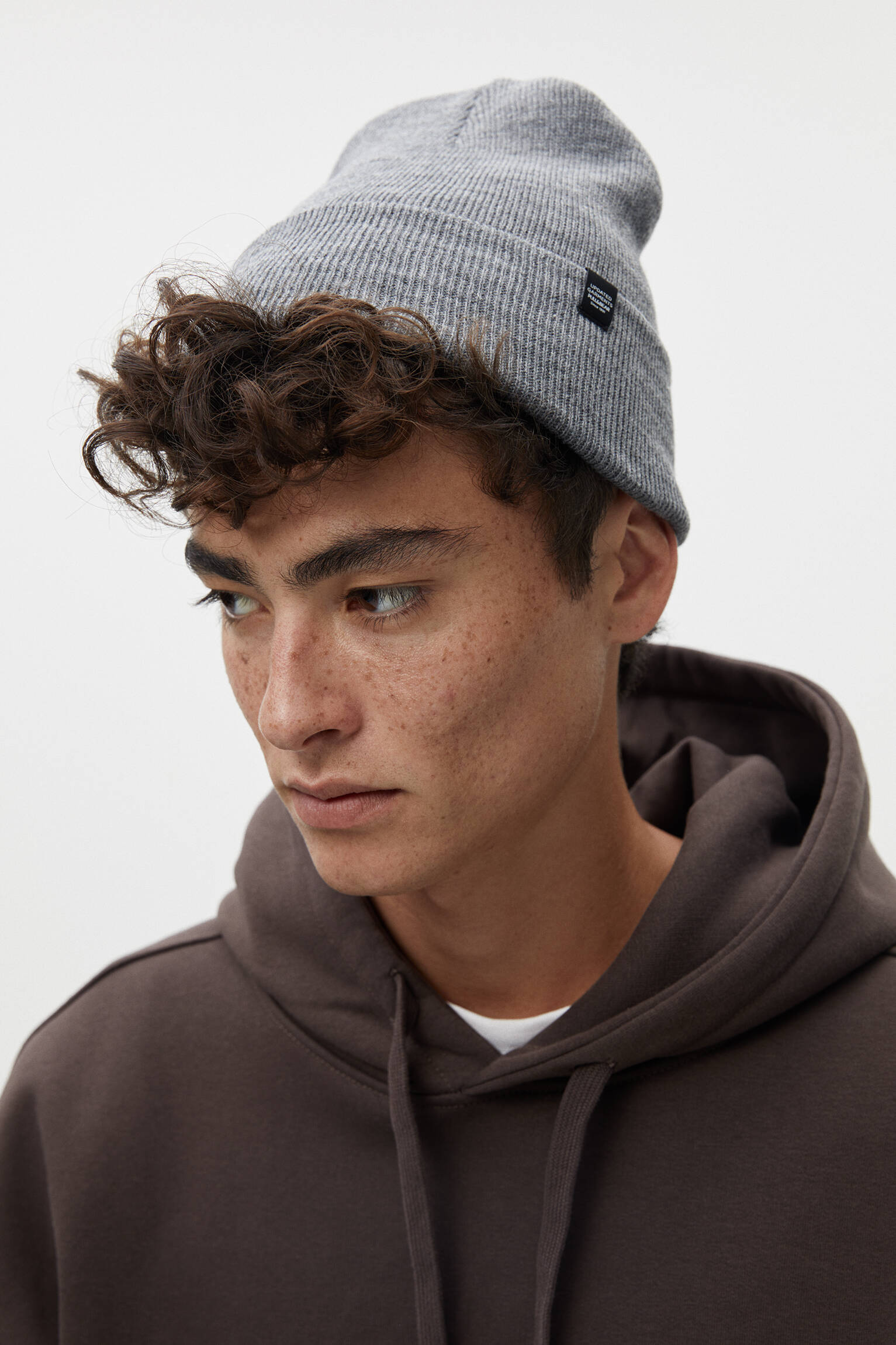 Conjunto de 2 gorros de tricô básicos - cinza/azul