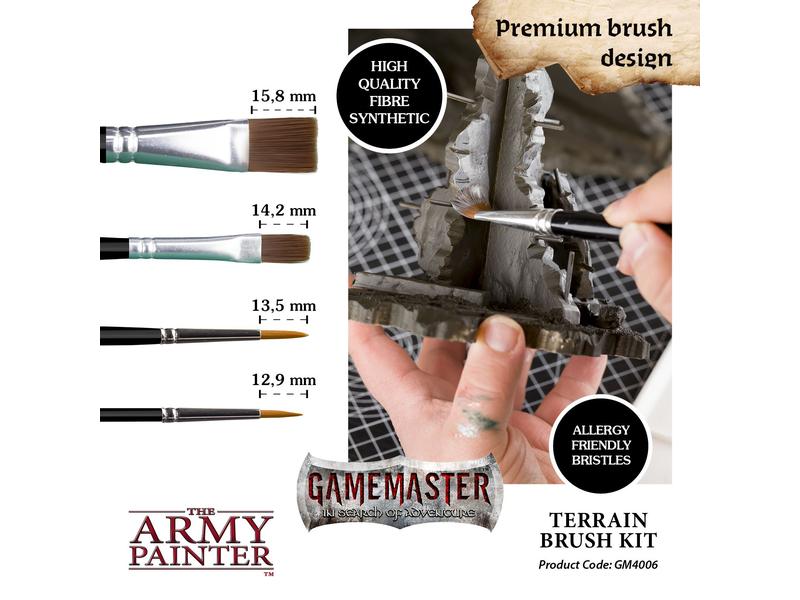 The Army Painter Pinsel GameMaster Terrain: Brush Kit 4 Stk Vier spezialisierte Modellbaupinsel