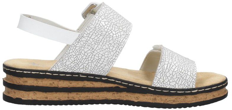 Rieker Sandalen Plat wit