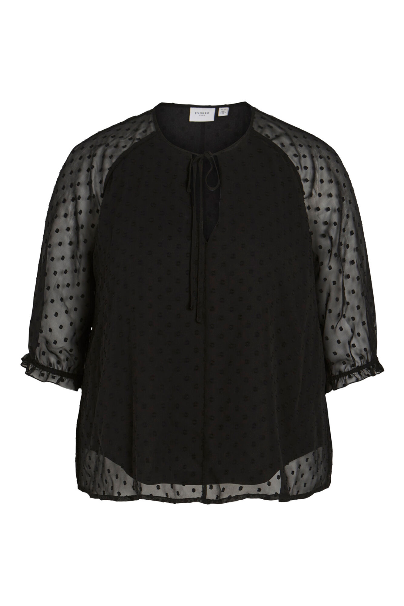 Blusa Plumetti de manga curta - Preta