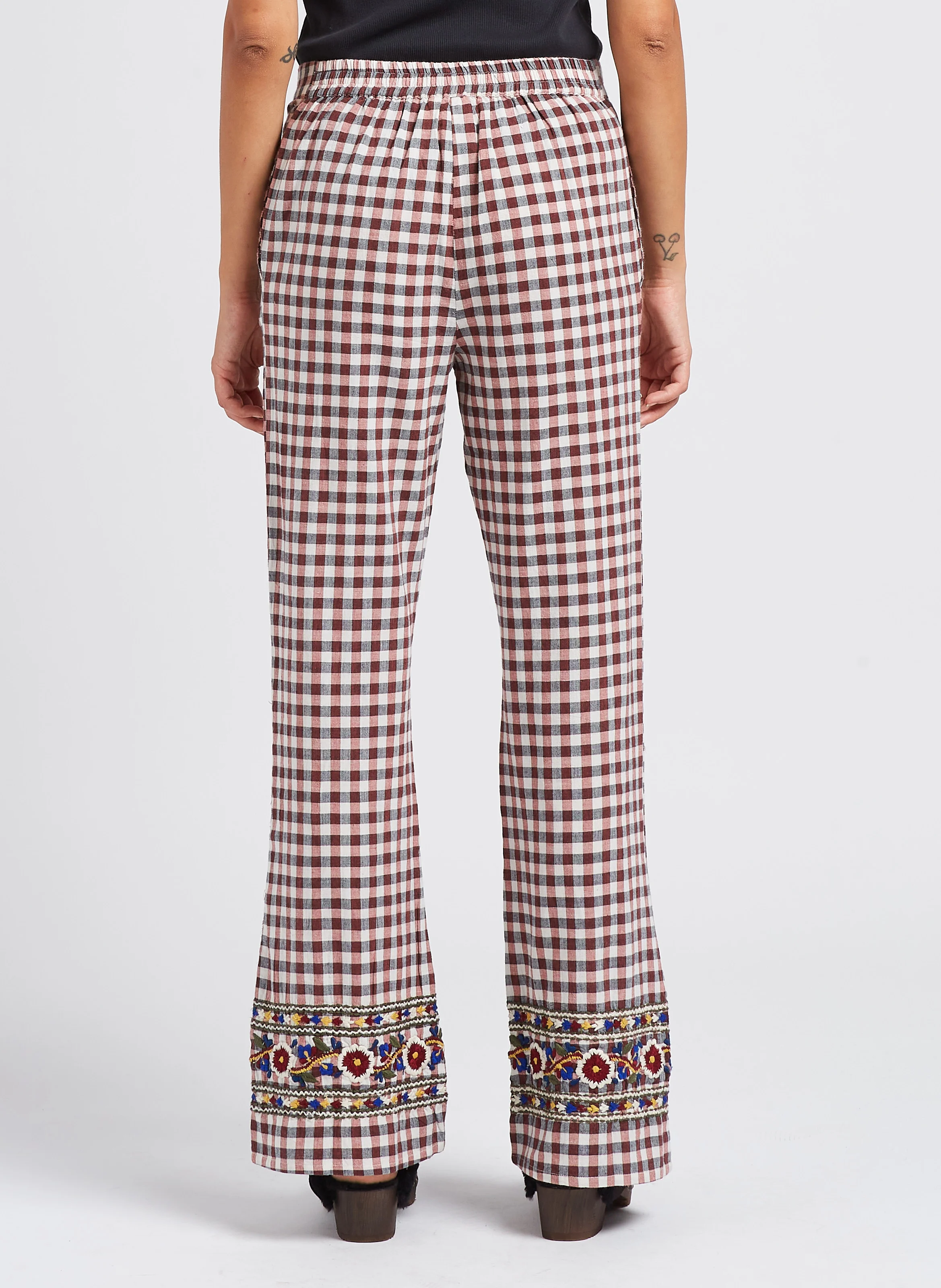 BERNADETTE - Pantalon imprimé en coton| Marron