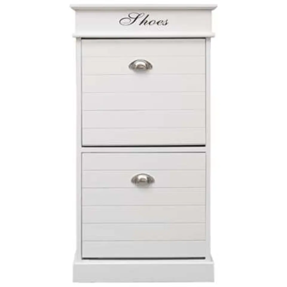 vidaXL - Schoenenkast - Wit - Hout
