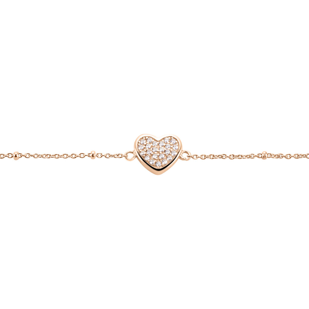 Bracelet Pascual Argent Met Rose Oxyde De Zirconium