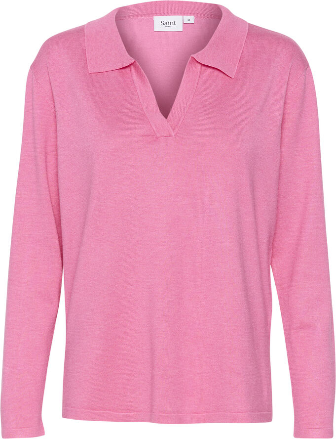 Saint Tropez MilaSZ Polo Pullover Pink cosmos melange