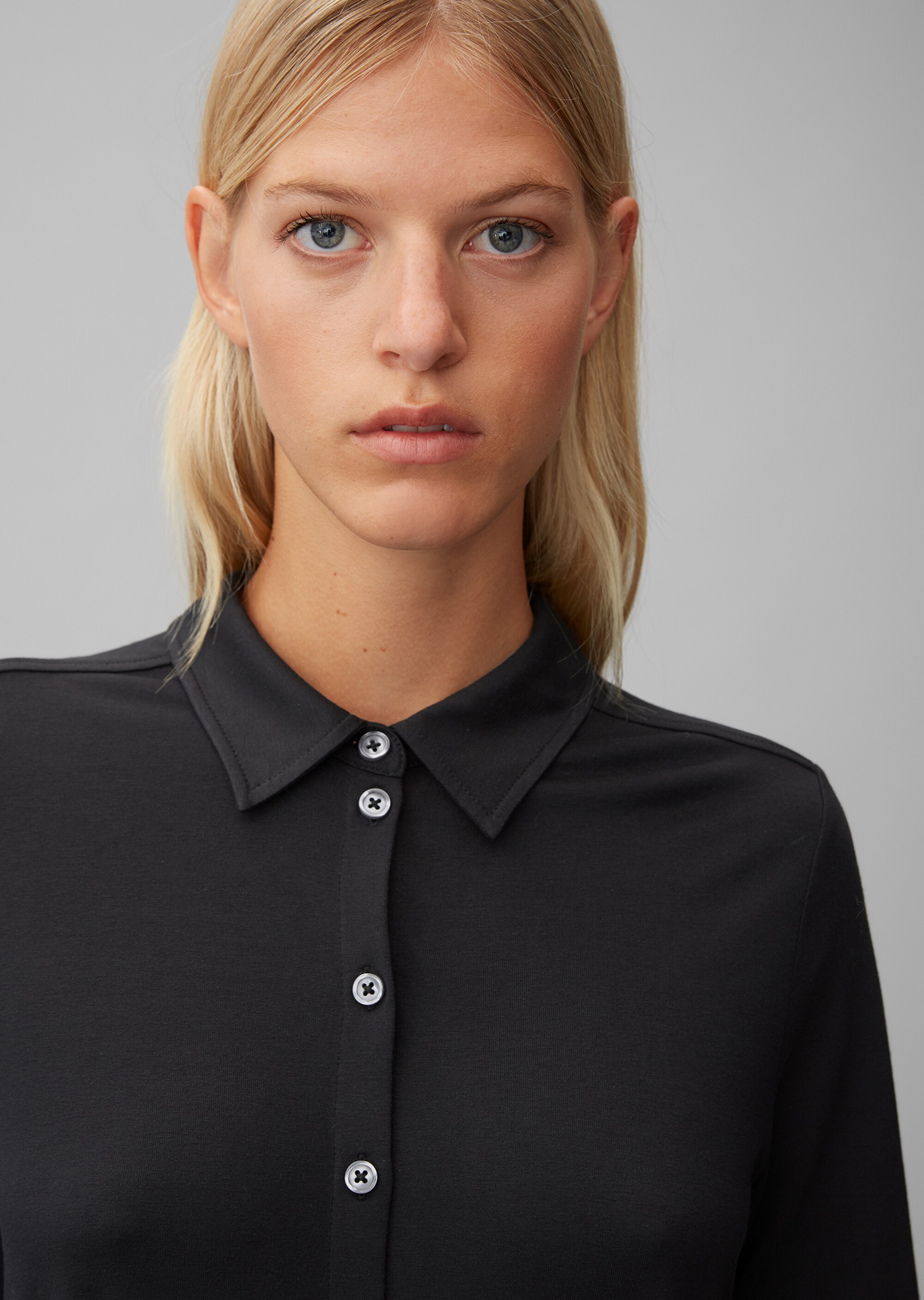 Jersey-Bluse aus softem Viskose-Mix